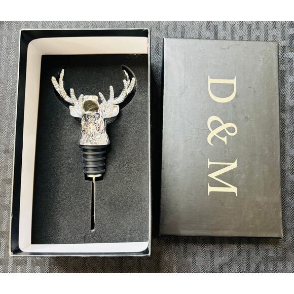 Aerator, Deer Stag Animal Wine Pourer - D&M - Picture 2 of 5